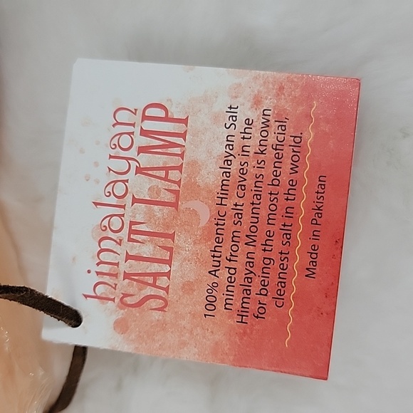 HIMALAYAN SALT LAMP - MOON LIGHT NATURAL POLISHED STONE (SALTLMP) Peach - Picture 3 of 7